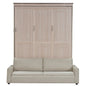 Queen Size Murphy Bed With Sofa And LED - Beige
