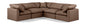 Indulge - Faux Leather 5 Piece Modular Corner Sectional