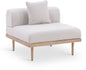 Laguna - Resilient Water Resistant Fabric Upholstered Outdoor Patio Modular Armless Chair