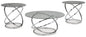 Hollynyx - Occasional Table Set (Set of 3) - Chrome Finish