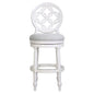 Stool With Back And Swivel Upholstered Seat