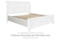 Robbinsdale - Cal King Rails with Roll Slats - Antique White
