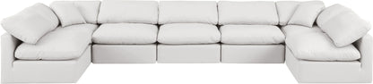Indulge - Faux Leather 7 Piece Modular U-Shaped Sectional