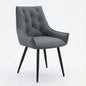 Dining Kitchen Chairs, Flat Back (Set of 2) - Dark Gray