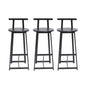 Modern Bar Stools With Backrest For Kitchen (Set of 3)