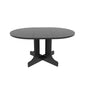 Dining Table For Farmhouse Kitchen Expandable Oval Table Top With Removable Leaf Trestle X Shaped Base - Black