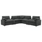 Modular Power Reclining With Lift Top Consoles, 7 Piece Configuration - Dark Gray