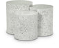 Dimple - 20" 3 Piece Modular End Table - Terazzo Finish