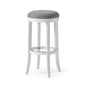 Backless Swivel Stool With Upholstered Seat