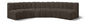 Arc - Boucle Fabric 5 Piece U-Shaped Modular Sofa