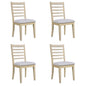 Upholstered Armless Chairs With High Ladder Back