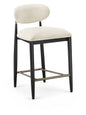 Riccio - Fabric Stool - Black Frame