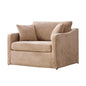Farmhouse Accent Chair With 2 Bolster Pillows