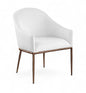 Ferro - Upholstered Dining Arm Chair With Brushed Bronze Legs