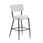Modern Teddy Fabric Upholstered Bar Stools - Legs
