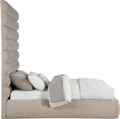 Adam - Chenille Fabric Bed With 89" Headboard