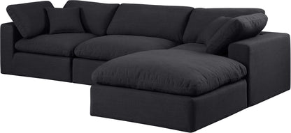 Comfy - 4 Piece Linen Fabric Modular Sectional With Chaise