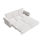 3 In 1 Convertible Sleeper Sofa With Nailhead Trim & Rolled Arm