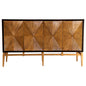 Capri - 4 Door Accent Cabinet - Brown / Gold