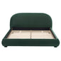 Upholstered Simple Modern Bedroom Bed With Curved Headboard