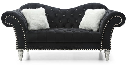 Elegant Round Arm Loveseat