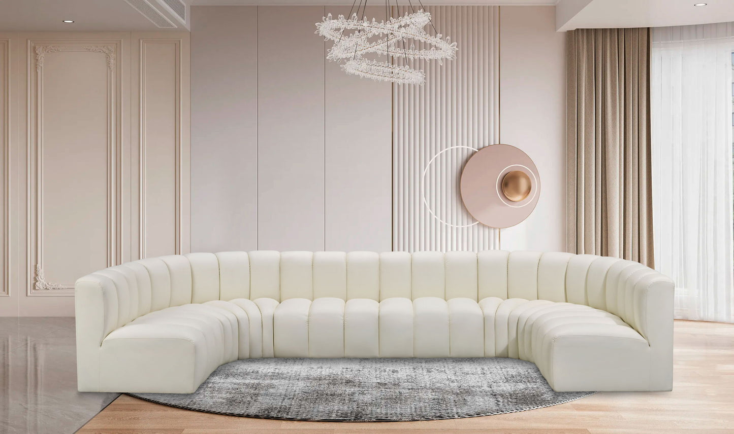 Arc - Faux Leather Modular U-Shaped Sectional
