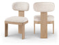 Timbra - Linen Textured Fabric Upholstered Dining Chair (Set of 2) - Natural Base