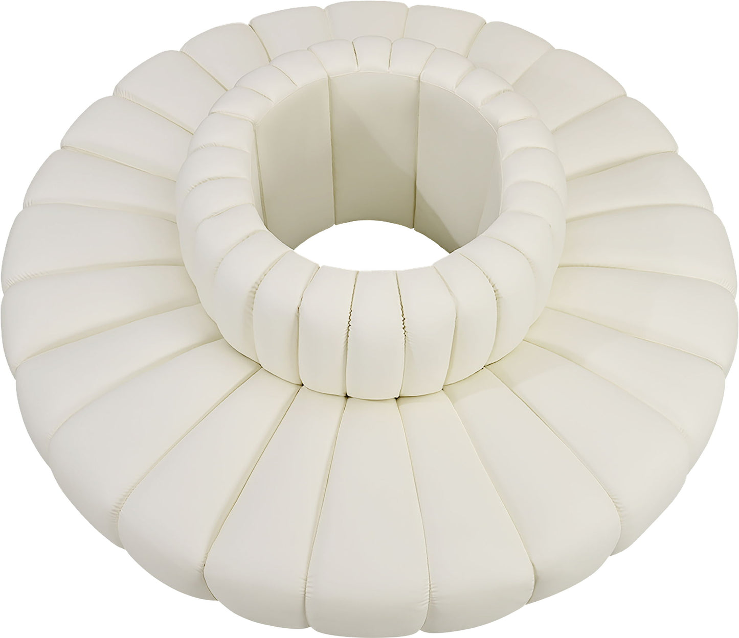 Arc - Faux Leather 8 Piece Round Modular Sofa