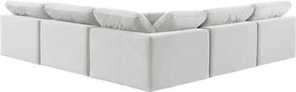 Comfy - 5 Piece Velvet Modular Corner Armless Sectional