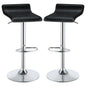Backless Bar Stool With Adjustable Height - Black