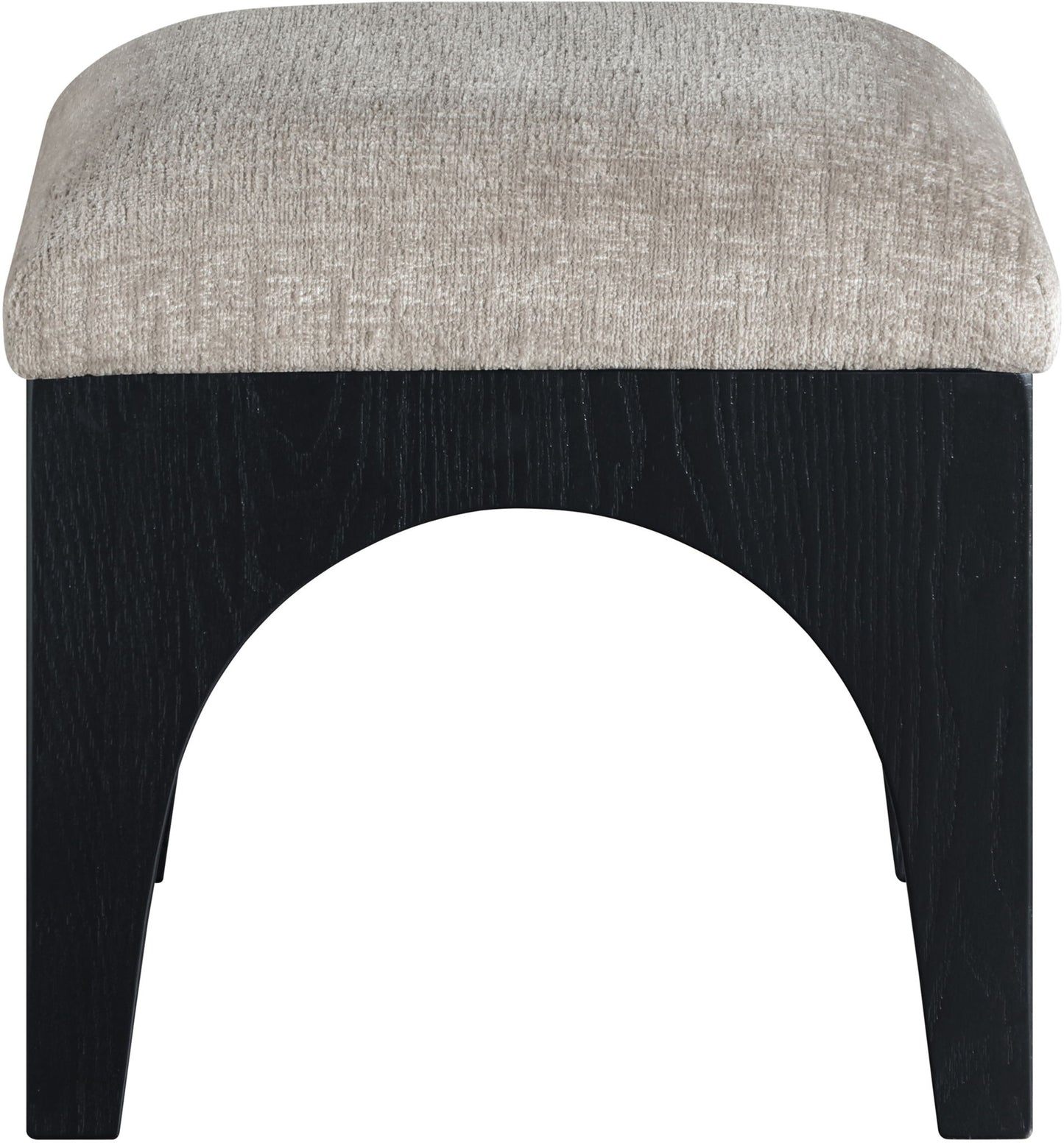 Lawson - Chenille Fabric Ottoman - Black Base