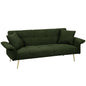 Convertible Double Futon Sofa Bed With Folding Armrests For Living Rooms