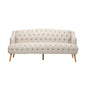 Comfy 3 Seat Sofa With Wooden Legs, For Living Room And Study