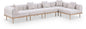 Laguna - 5 Piece 106.5" Upholstered Outdoor Patio Modular Sectional