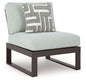 Beachloft - Armless Chair With Cushion - Black / Gray