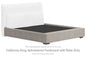 Cabalynn - California King Upholstered Footboard W/Rails - Oatmeal