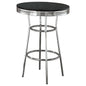 Round Bar Table With Retro Design - Black