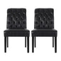 Broxton - Tuft Dining Rolltop Chairs With Button Tufted Backrest (Set of 2)