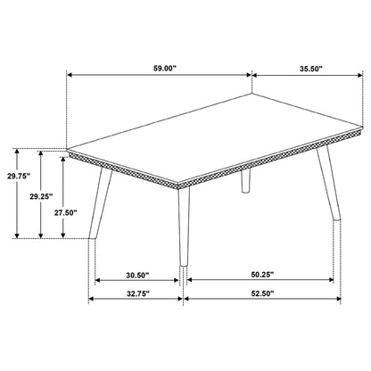Perkins - Rectangular Dining Table - Dark Brown