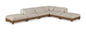 Turin - Chenille Fabric Upholstered Modular Sectional - Taupe