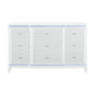 Adalid - Dresser With LED Light And Glittered Drawer Fronts - White