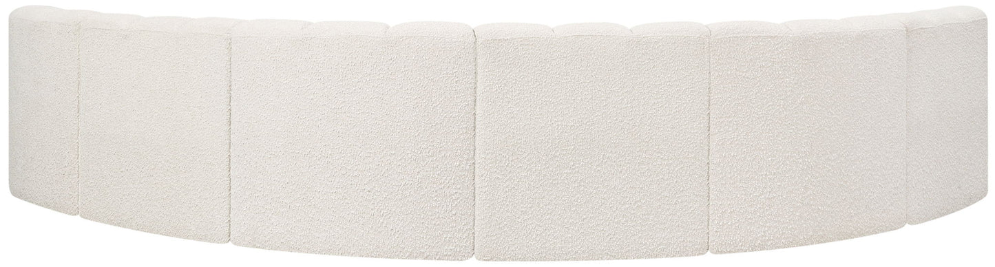 Arc - Boucle Fabric 6 Piece U-Shaped Modular Sofa