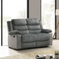 Lesley - Motion Loveseat - Gray Corduroy & Velvet