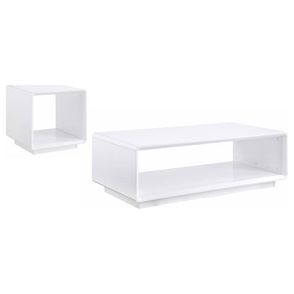 Fletcher - 2 Piece Coffee And End Table Set - Gloss White