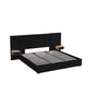 Upholstered Hydraulic Platform Bed With Storage Shelves, Reading Lamps, USB Port