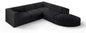 Rummi - Velvet Performance Fabric Upholstered 5 Piece Modular Sectional