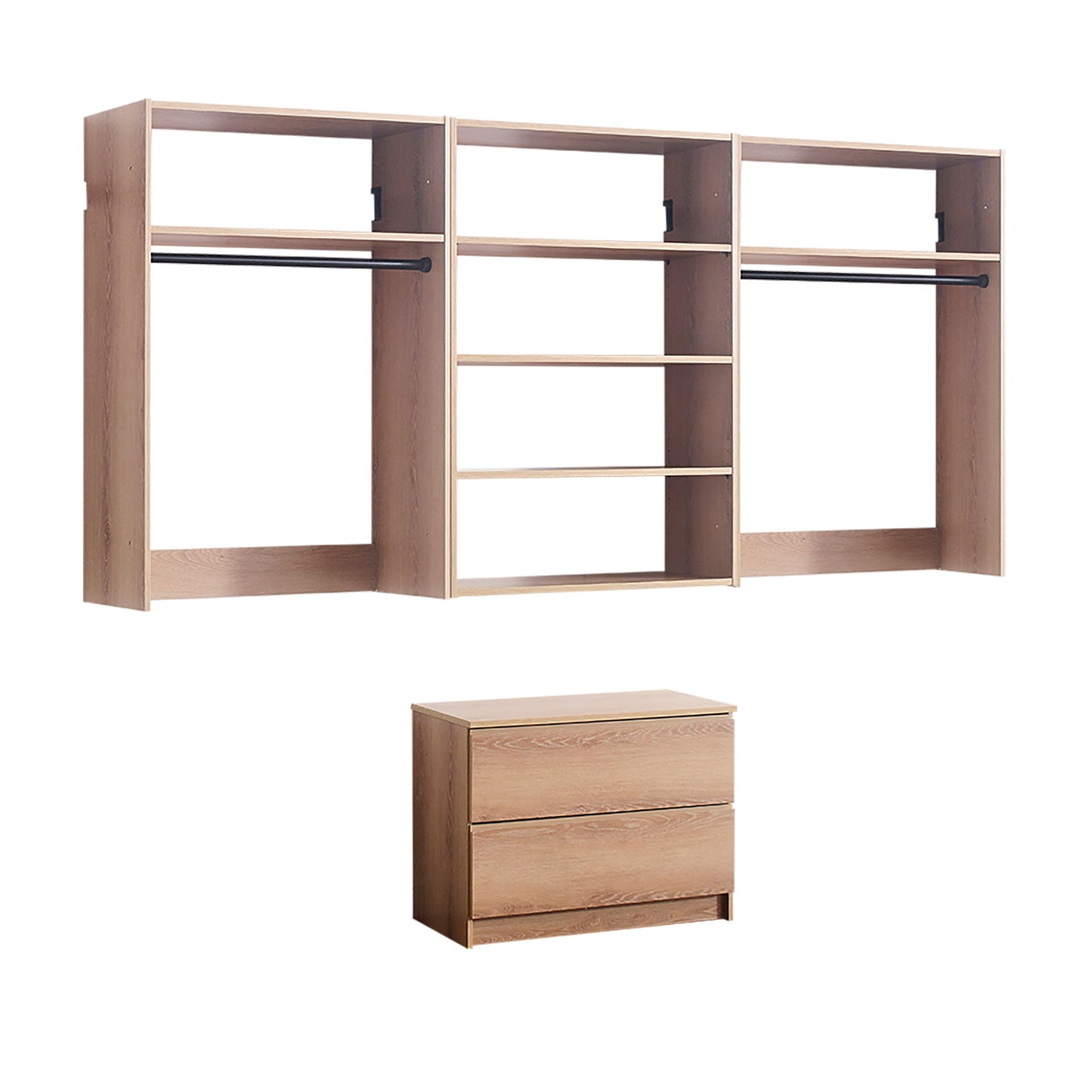 Devi - Wall Mounted Closet System With Modular Units
