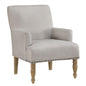 Alice - Upholstered Arm Chair With Nailheads - Beige