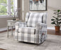 Patli - Glider Chair With Swivel - Gray / White