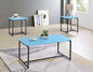 GT - 3 Piece Carbon Fiber Wrap Coffee Table And End Table (Set of 3)